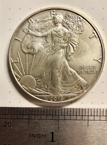 2019 "Walking Liberty"  American  Eagle . (1 oz.999 fine silver dollar coin)