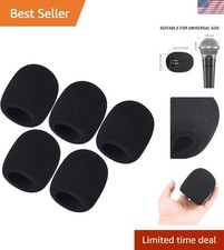Soft, Elastic Foam Microphone Windscreens - 5 Piece Set for Quality Sound