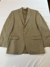 Lauren Ralph Lauren Blazer Mens 38R Macy's Mens Store Tan 2 Button Suit Jacket