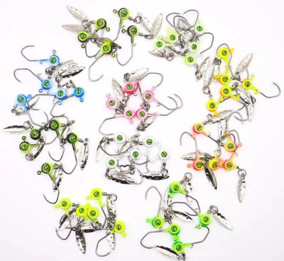 1/16oz Crappie Jig Heads Fishing Sickle Hooks Crappie-Panfish-Trout 