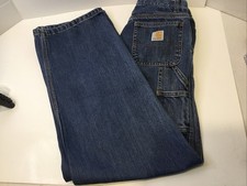 Carhartt Girls Carpenter Pants Adjustable Waist Size 14 26x 26.5