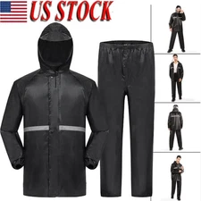 Rain Suit for Men Women Jackets Pant Gear Reflective Waterproof motorcycle hivis