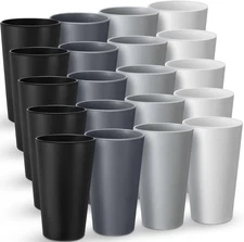 Skylety 20 Pcs Wheat Straw Cups 20 oz as the picture shows, Gray Series 