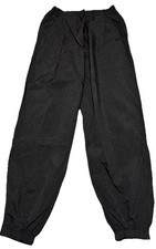 Vintage 90s Nike White Tag Black Swoosh Windbreaker Track Pants Mens Large Black