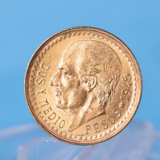 Mexico 2 5 Pesos 1945 Hidalgo 2 0833 Gramm 900 Gold Vz (Nr43)