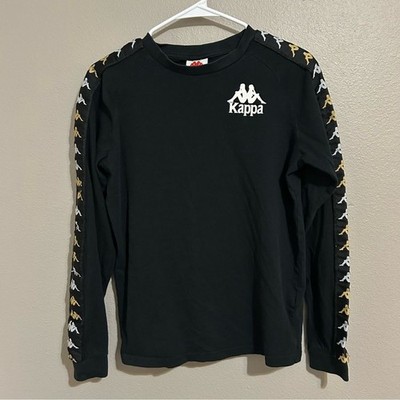 Kappa black long sleeve crewneck T shirt unisex size small