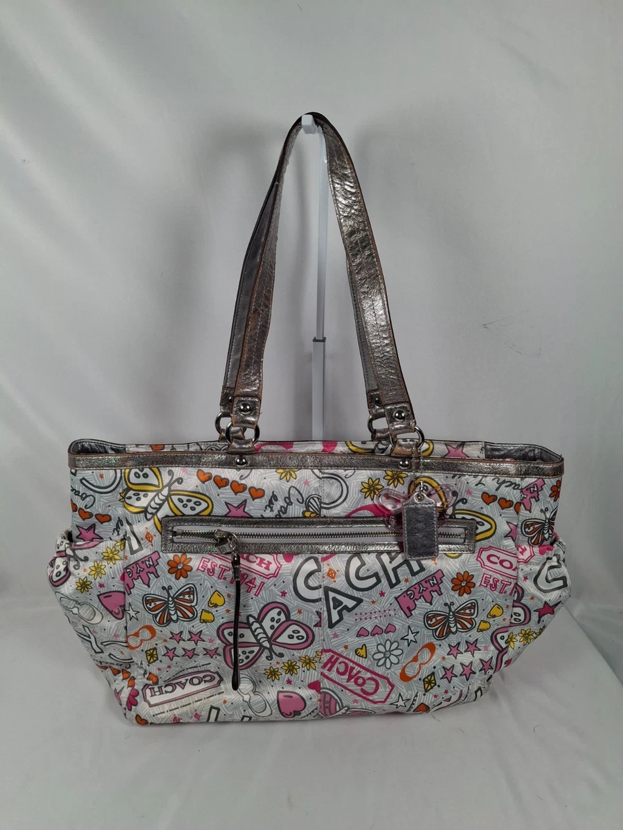 Coach Poppy Graffiti Glam Tote for sale | eBay