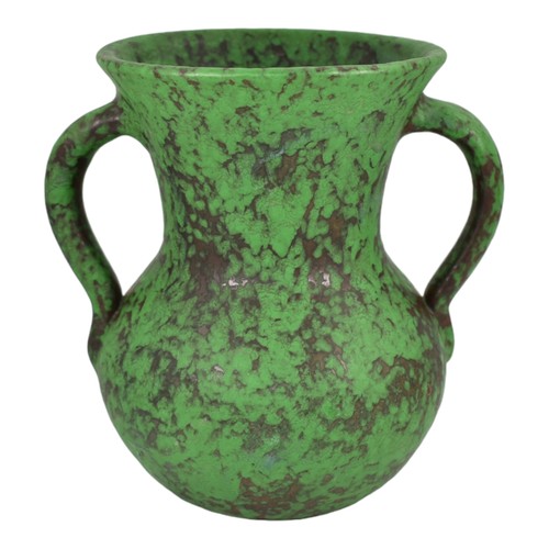 Weller Coppertone 1920s Arts and Crafts Pottery Green Hand Made Ceramic Vase - Picture 3 of 6