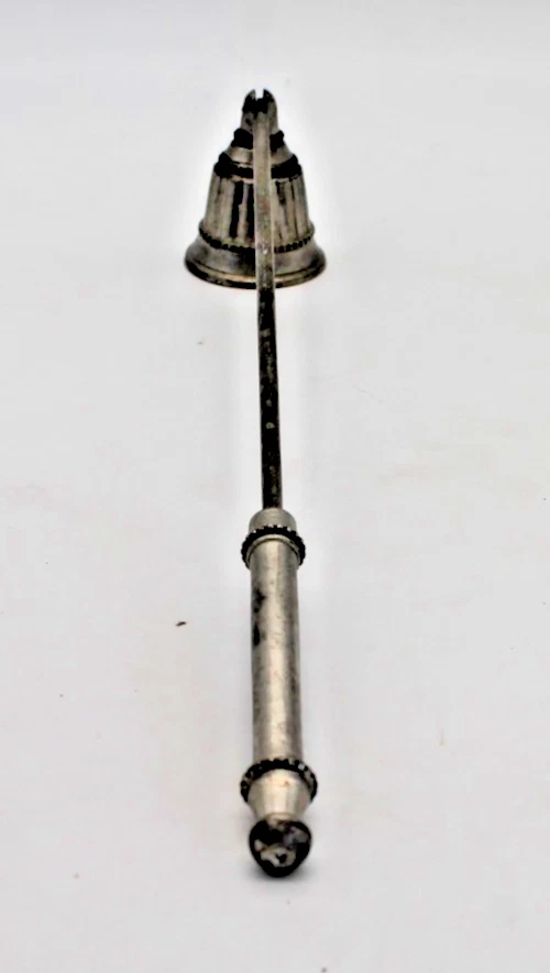 Vintage Silverplated Candle Snuffer with Hinged Head 12" - Image 4 of 4