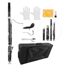 C Key Bassoon Synthetic Wood Body Silver Nickel Plated Keys for Players w/ Case