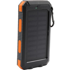 Jaspertronics  Portable Solar Panel Power Bank 5V 2.0A w/ Compass   Durable 