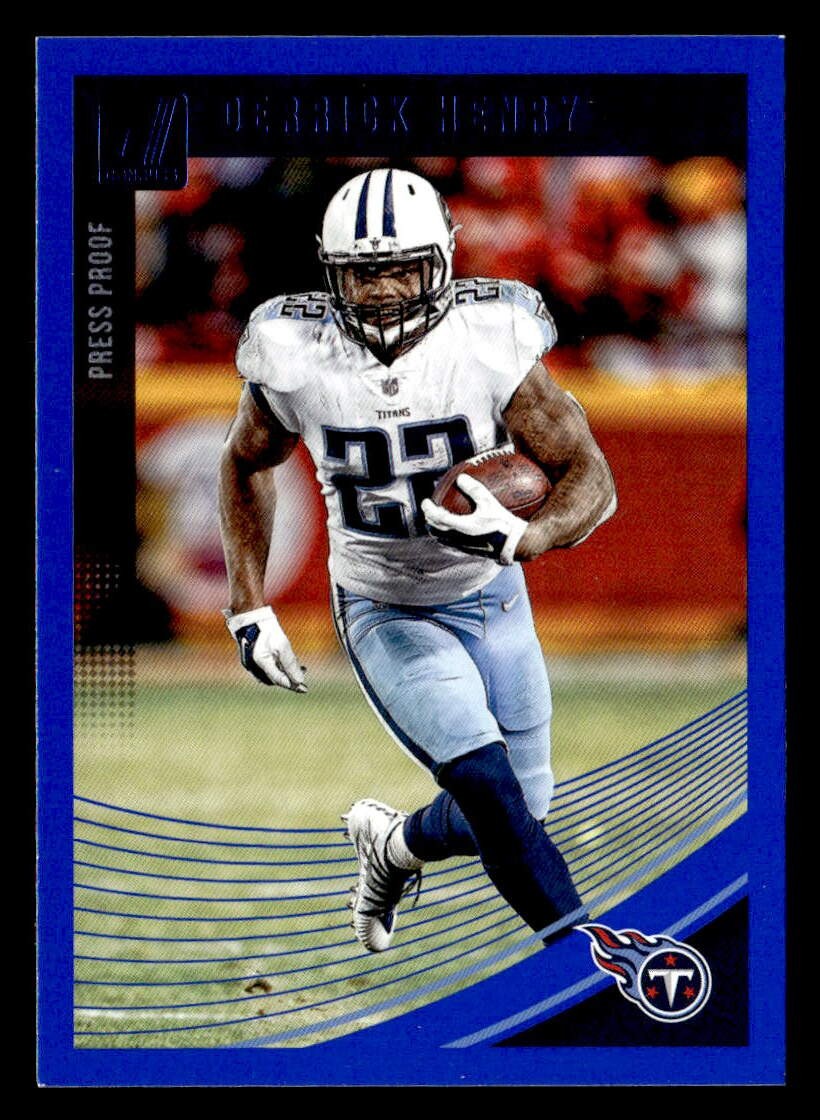Derrick Henry 2018 Donruss Press Proof Blue Card #279 Tennessee Titans