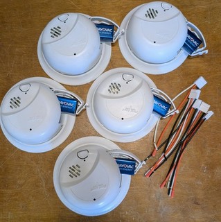 Lot of 5 First Alert Model No. 9120B AC Connected Smoke Alarm