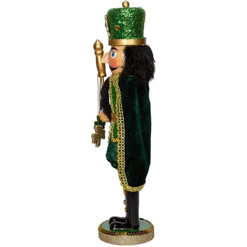 Irish Wood Christmas Nutcracker With Cape 15 Inch F2003 New - Picture 9 of 10