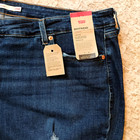 NWT 24W Levi's Boyfriend Hypersoft Distressed Medium Dark Wash Denim Blue Jeans — photo 4