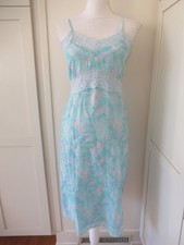 Loveshackfancy Love Shack Fancy Blue Floral Lace Slip Dress - 0