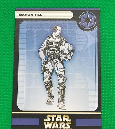 Star Wars Miniatures Baron Fel 34/60 Stat Card 2005 Wizards Blue Imperial Game