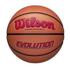 Wilson Evolution Indoor Game Basketball, Scarlet, Size 7 -29.5"