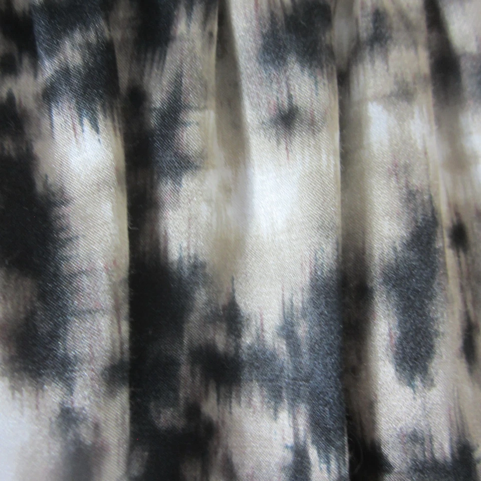 Ann Taylor Womens 12 Taupe Beige Black Gold Silk Cotton Flare Short Skirt M - Image 2 of 4