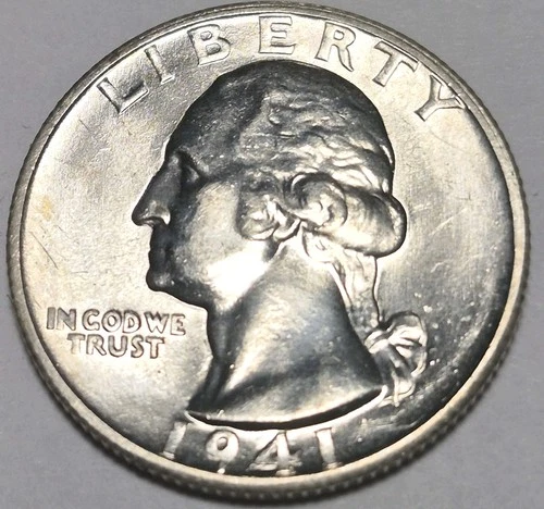 1941S Washington Silver Quarter. Choice Uncirculated