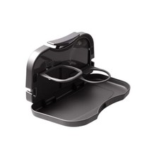 Car Cup Holder Tray, Foldable Detachable Car Headrest Backseat Organizer, Grey