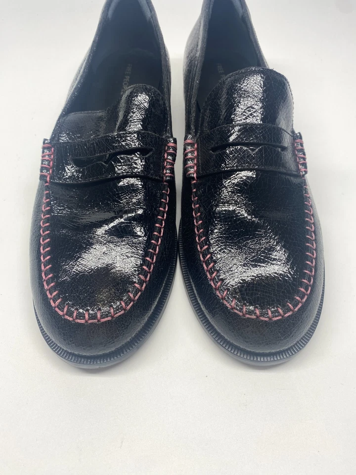 Mocasines Free People Mujer Manta Puntada Rosa Negro Penny Talla 10 Foto 4 de 4