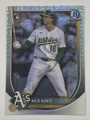Nick Kurtz 2025 Bowman Chrome Baseball #93 Rookie Mega Box Mojo Refractor (RC)