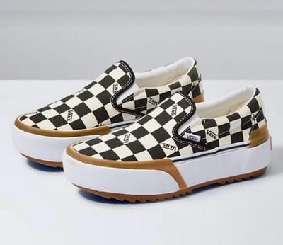 Vans Era Stacked Platform Shoes Checkerboard Slip On NEW  Men s 7.5 Women s 9