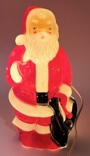 Vintage 1968 Empire Plastic Corp 13โ Blow Mold Christmas Santa Claus Made In USA