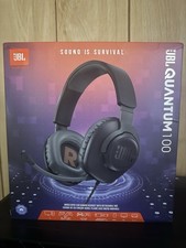 JBL Quantum 100 Over-Ear Gaming Headset 3.5mm Jack Boom Mic Black New