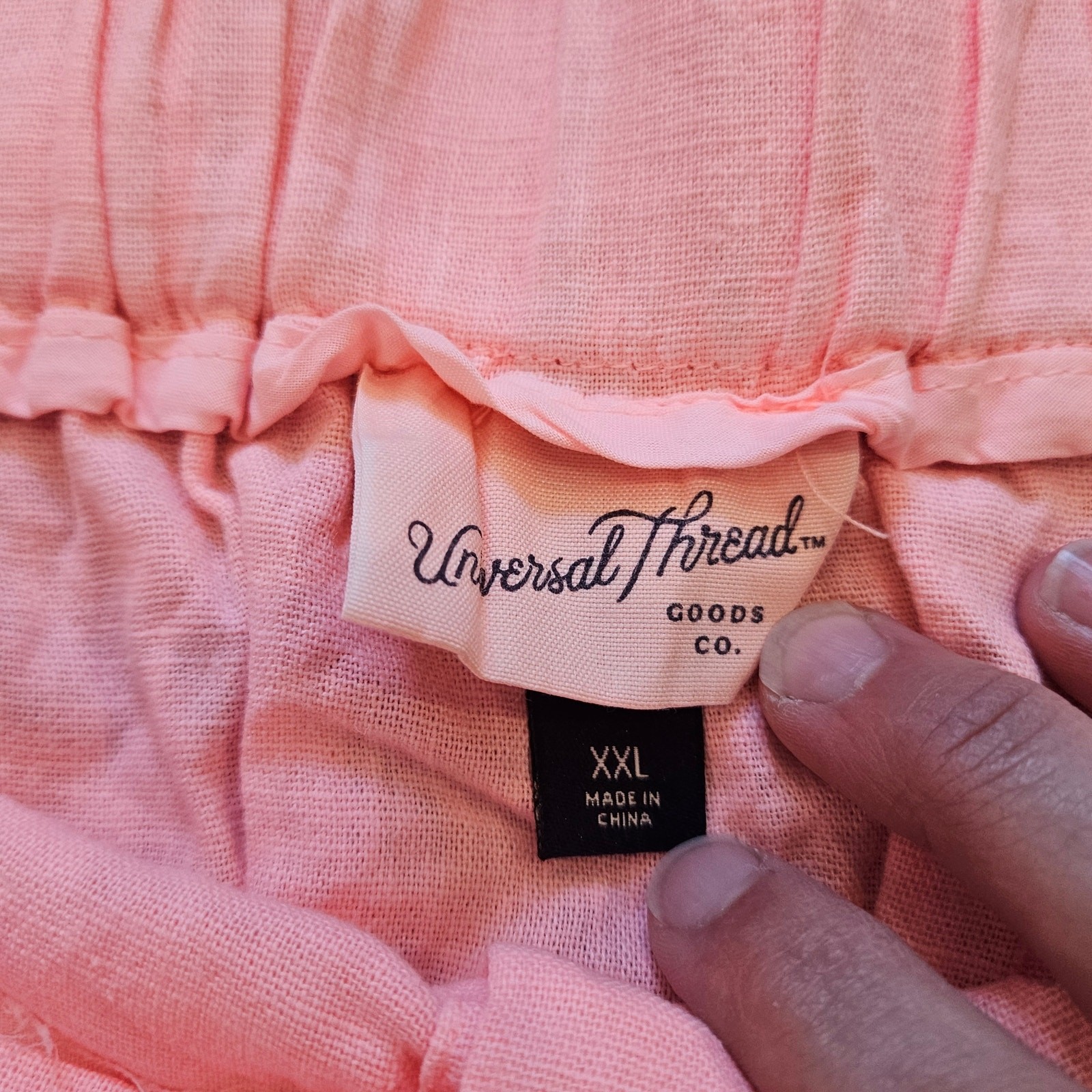 Universal Thread Button Front Linen Blend Midi Sk… - image 10