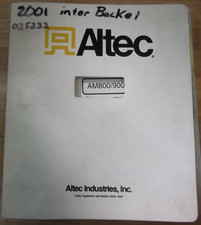 ALTEC AM800 AM900 Aerial Boom Levage Pièces Opération & Maintenance Manuel Livre