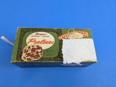 Vintage Bosque's Creole Cajun Pecan Pralines Empty Box Vintage Advertising