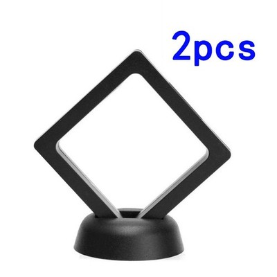 3D Schweberahmen Boxen Display Münzbox Schmuck Vitrine Kunststoff 90*90mm