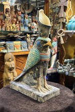 Rare Pharaonic Statue Goddess Horus Falcon Bird Ancient Egyptian Antiquities BC