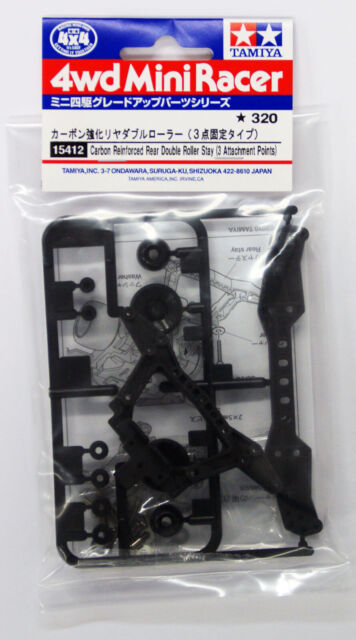 TAMIYA ACCESSORI MINI 4WD DOPPIO SUPPORTO CARBON ROTELLE POST. RINFORZATO 15412 TAMIYA ACCESSORI MINI 4WD DOPPIO SUPPORTO CARBON ROTELLE POST. RINFORZATO 15412