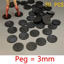 【Peg is 3mm】Lot 30 Display Stands BASE Fits 6'' Action Figure Toy gifts Lot #BK