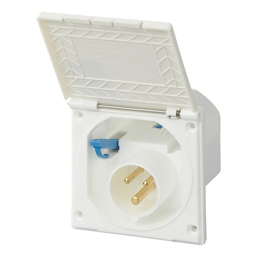 CEE Aussensteckdose Weiß Ø94mm 220-240V Wohnwagen Wohnmobil Einspeisung 16A IP44 - Bild 2 von 7