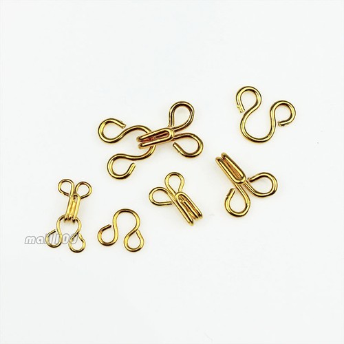 50 Pairs Silver Color Plated Metal Fur Coat Hooks And Eye 6mm 8mm 10mm 14mm - Picture 7 of 9