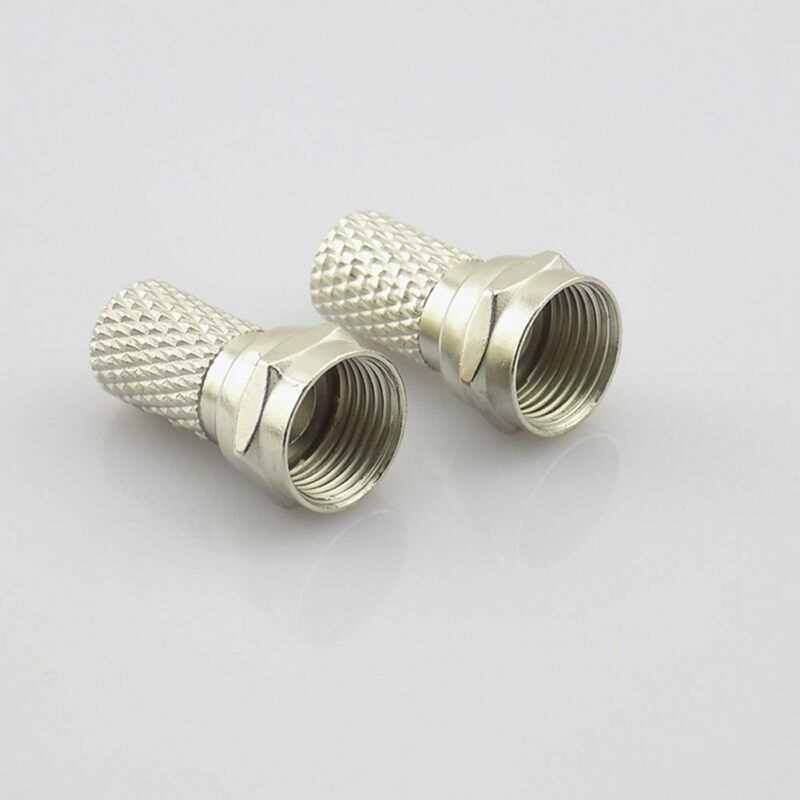 Coax Cable F Plug Connector Aerial Coaxial Virgin RG6 CCTV TV Satellite