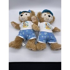 2 Duffy the Disney Bear Aulani Hawaii Resort Plush Stuffed Animal Teddy Visor