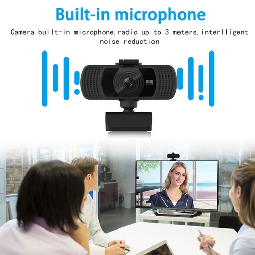 HD Webcam USB 2K/1440P Live Broadcast Desktop Computer Camera Builtin Microphone - Afbeelding 9 van 12