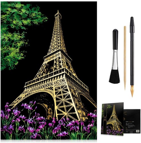 Scratch Painting Kits for Adults Rainbow Painting Art Paper, for Adults and Kids - Picture 3 of 9
