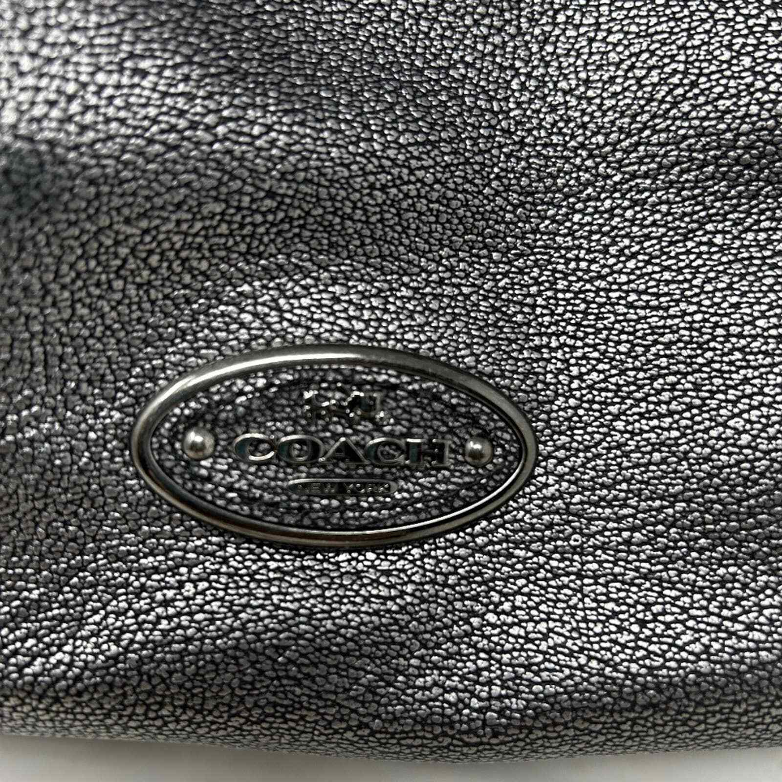 Coach Edie Metallic leather Shoulder bag 335… Gem