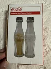 Coca-Cola Glass Salt Pepper Shakers Vintage Coke Bottles 6”