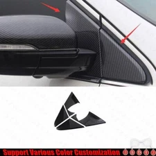 For Ford Edge 2015-2021 ABS Carbon Fiber A Pillar Front Triangle Cover Trim 4PCS