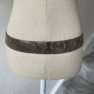 Sandy Duftler Designs Womens Brown Leather Snake Skin Belt  display picture 2