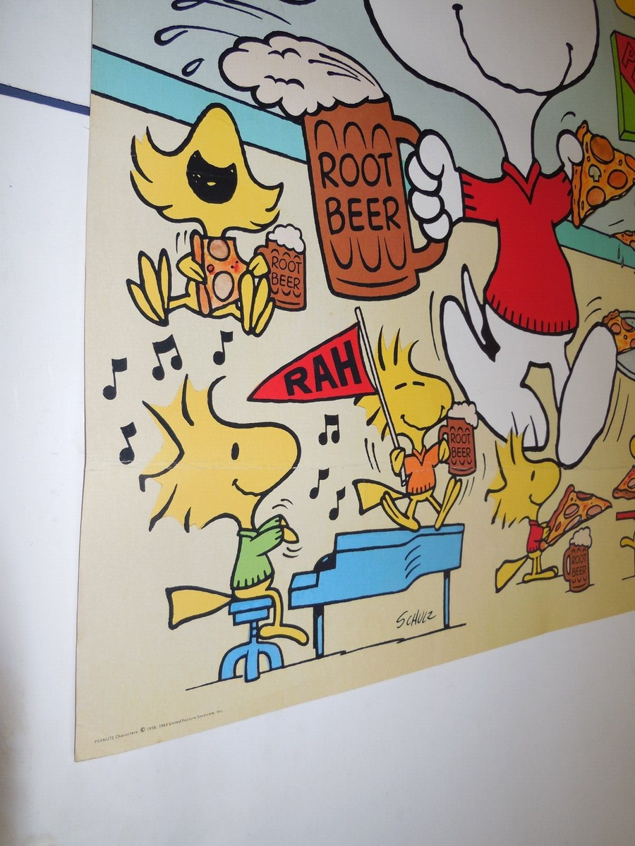 PO1 VTG Poster Peanut Kansas University Hallmark Snoopy Joe Cool