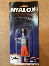 Dico 3/4" Nyalox End Brush Orange Medium Grit 120 -  1/4" Hex Mandrel 7200029