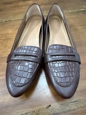 vionic savannah 6.5 Burgundy/wine Leather Penny Loafers Nwob